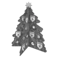 LEROS Bylinný adventní kalendář stromeček 24 sáčků