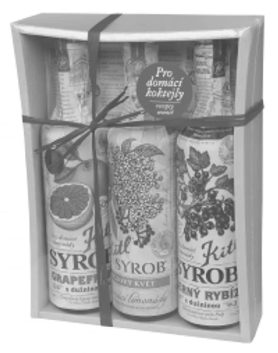 Kitl Dárkové balení pro domácí koktejly 3 x 500 ml (Grep, Bez, Černý rybíz)