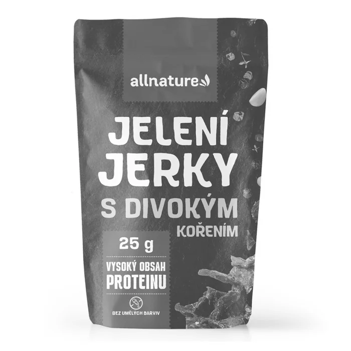 Allnature Jelení Jerky s divokým kořením 25g