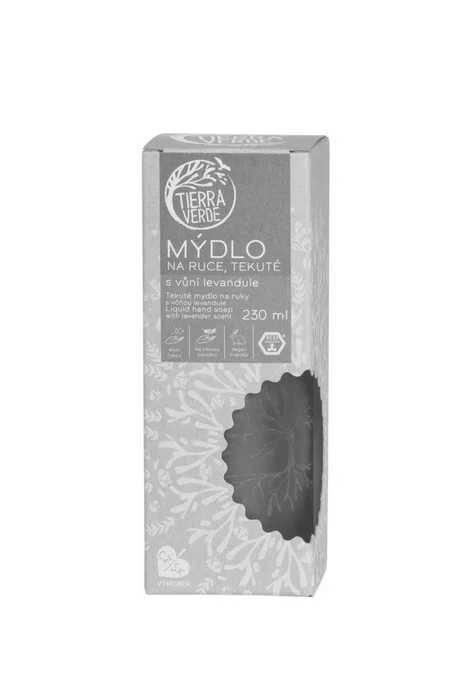 Tierra Verde Tekuté mýdlo na ruce s vůní levandule skleněná lahvička 230 ml