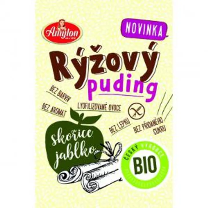 Amylon Puding rýžový jablko + skořice 40 g BIO
