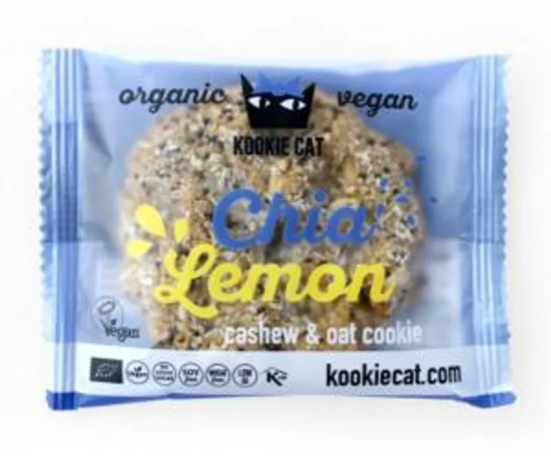 Kookie Cat Koláček chia a citrón Bio 50g