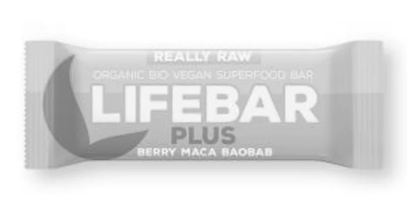 Lifefood Lifebar plus bio tyčinka berry maca baobab 47g