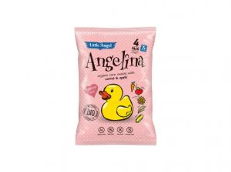 Little Angel Angelina kukuřičný snack Mrkev a Jablka Bio 30g