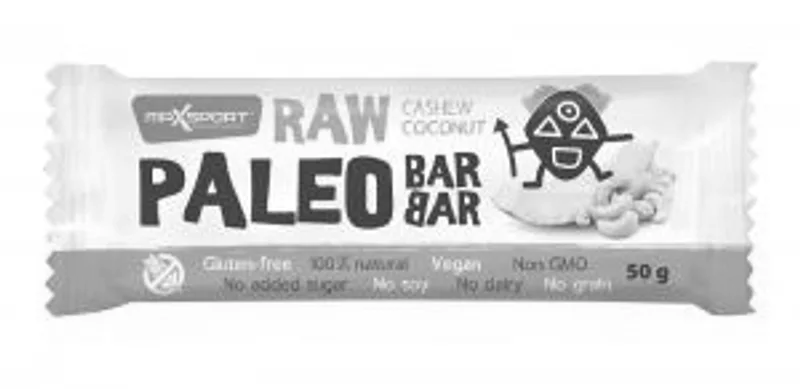 MaxSport Raw Paleo Bar kokos a kešu ořechy 50g