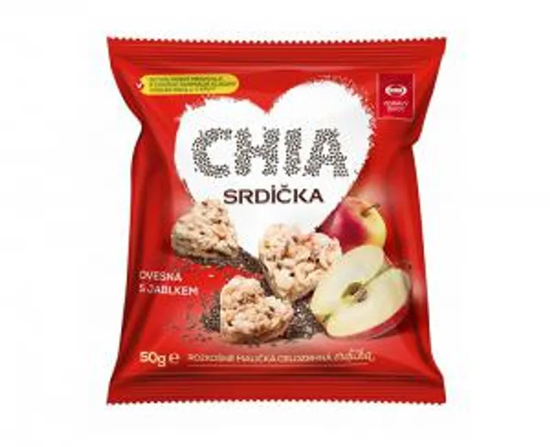 Semix Chia srdíčka ovesná s jablkem 50g