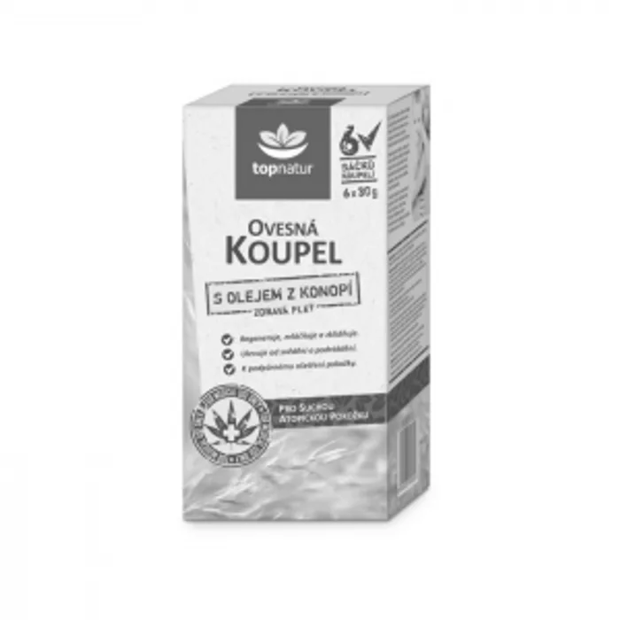 Topnatur Ovesná koupel s olejem z konopí 6x30 g