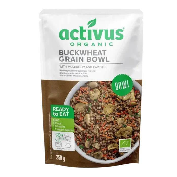 Activus Grain bowl s pohankou, houbami a mrkví 250 g BIO