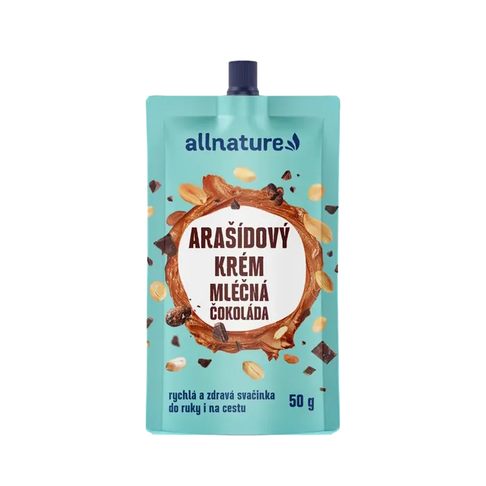 Allnature Arašídový krém s mléčnou čokoládou 50 g