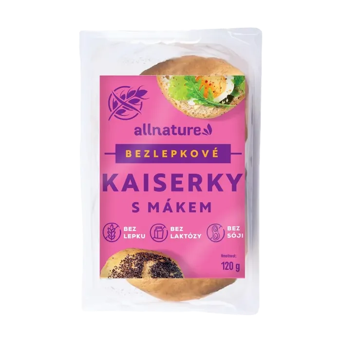Allnature Bezlepkové kaiserky s mákem 120 g
