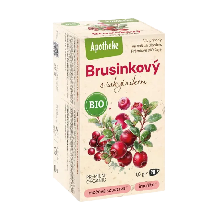 Apotheke Čaj Brusinkový s rakytníkem 20x1,8 g BIO