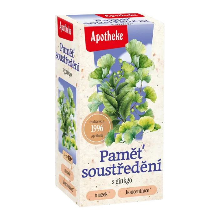 Apotheke Čaj Paměť soustředění s gingko 20x1,5 g