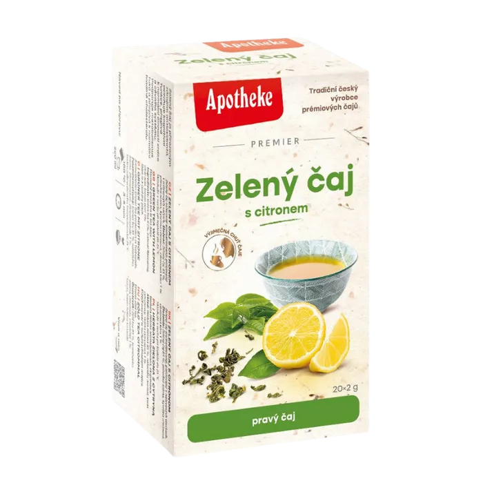 Apotheke Premier Zelený čaj s citronem 20 x 2 g