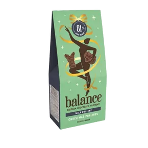 Balance Čokoláda Stevia vánoční figurky mléčné praliné bez přidaného cukru 100 g
