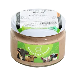 Biofarma Sasov Sasovská játrová paštika 215g BIO