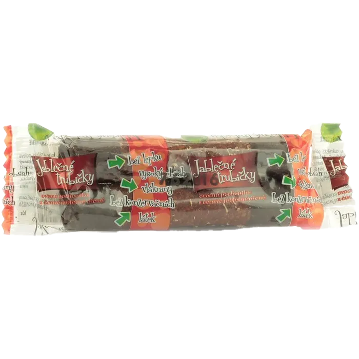 Bioprodukt Jablečné trubičky s čokoládovou polevou 24g