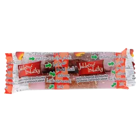 Bioprodukt Jablečné trubičky s jahodovou polevou 24g