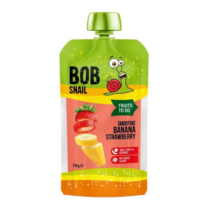 Bob Snail Kapsička smoothie banán a jahoda 120 g