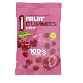 Bombus Fruit Gummies Cherry třešňové želatinové bonbony 35 g