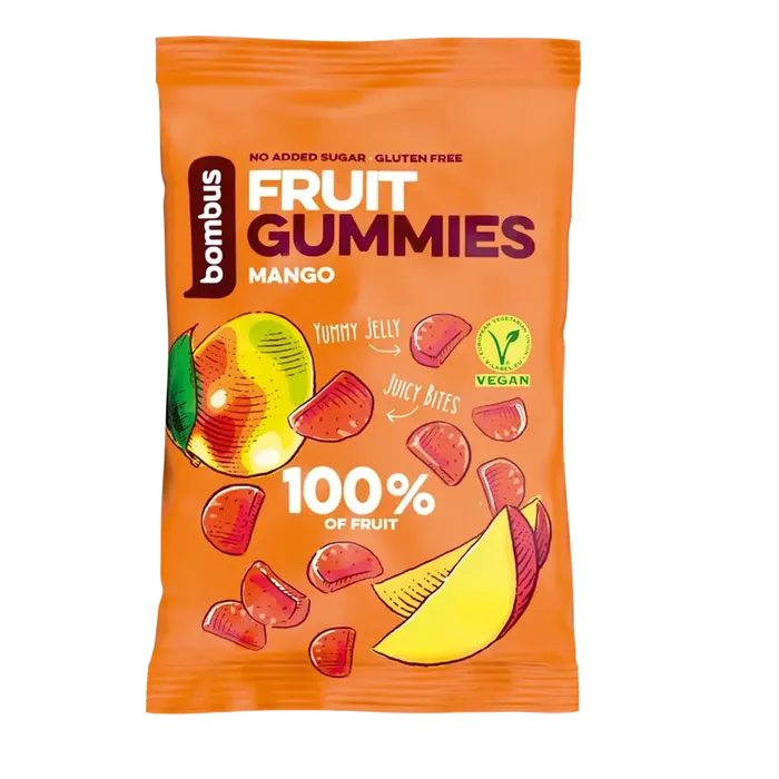 Bombus Fruit Gummies Mango mangové želatinové bonbony 35 g