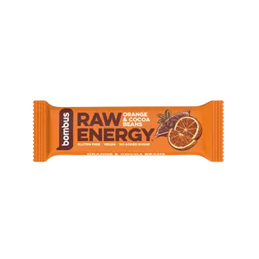 Bombus Raw Energy tyčinka pomeranč a kakaové boby 50 g