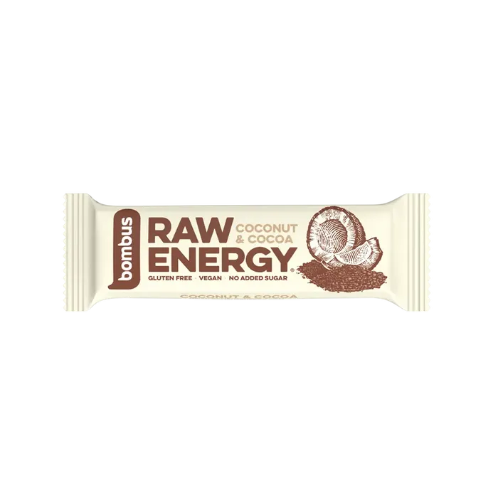 Bombus Raw Energy tyčinka kakao a kokos 50 g