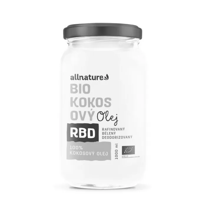 Allnature RBD Kokosový olej bez vůně 1000 ml BIO