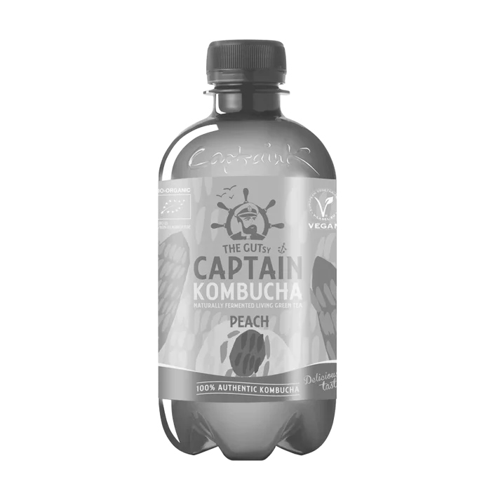 Captain Kombucha Kombucha broskev 400 ml BIO