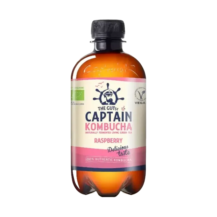 Captain Kombucha Kombucha Kalifornská malina 400 ml BIO