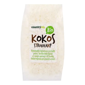 Country Life Kokos strouhaný nepražený 200 g BIO