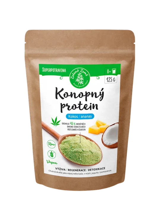 Zelená Země Konopný protein kokos a ananas 125 g