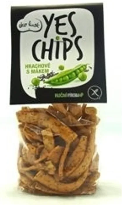 Ekolusk Yes chips bezlepkové hrachové s mákem 80g