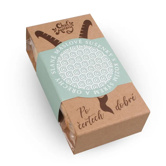 Chuť Moravy Máslové sušenky s kozím sýrem a vlašskými ořechy 60g