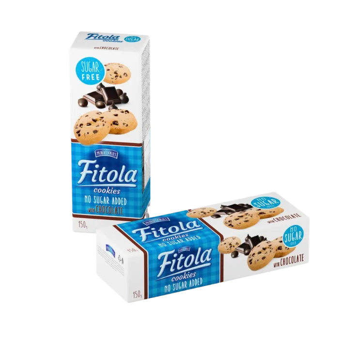 Fitola Sušenky s čokoládou bez přidaného cukru 150 g