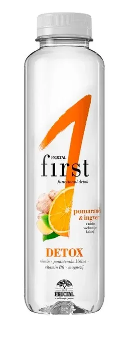 Fructal Funkční voda Detox pomeranč a zázvor 500 ml