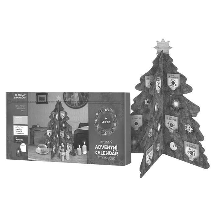 LEROS Bylinný adventní kalendář stromeček 24 sáčků