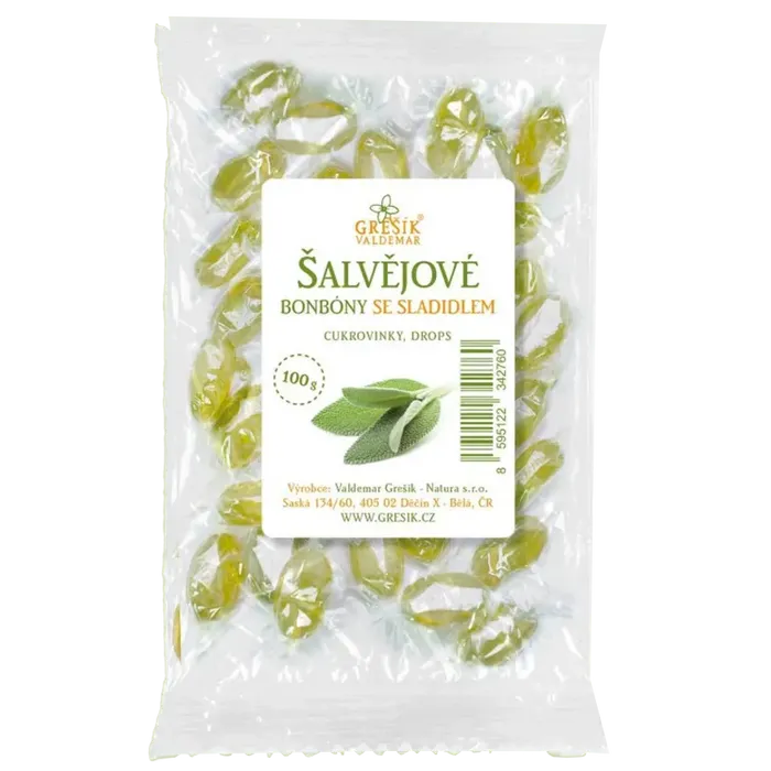 Grešík Šalvějové bonbony se sladidlem 100 g