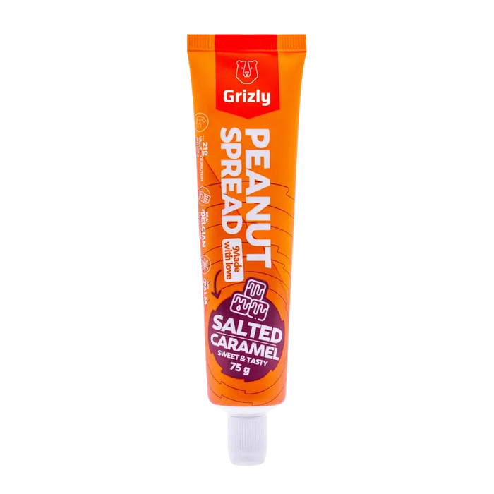 Grizly Arašídový krém slaný karamel v tubě 75 g