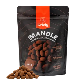 Grizly Mandle v mléčné čokoládě obalené skořicí 250 g