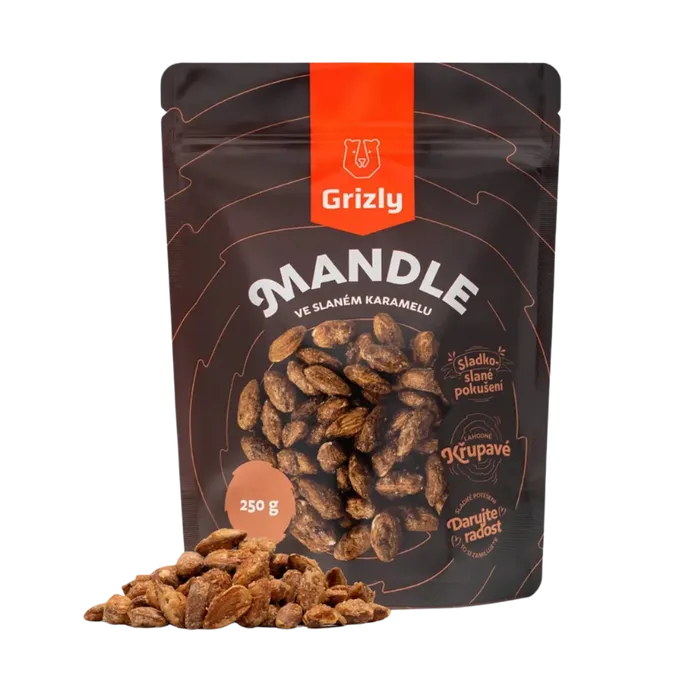 Grizly Mandle ve slaném karamelu 250 g