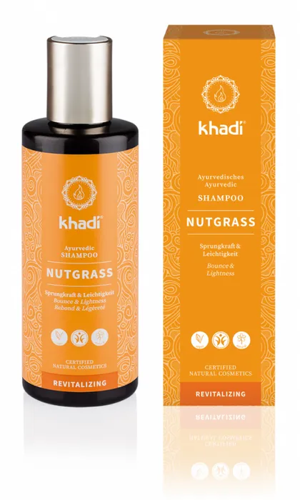 Khadi Šampon Ořechová tráva na normální a mastné vlasy 210ml