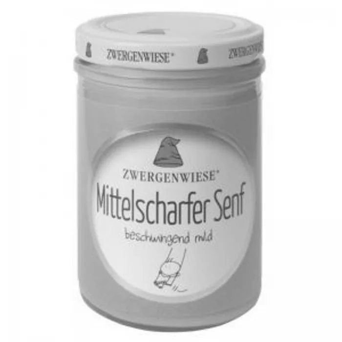 Zwergenwiese Hořčice středně ostrá 160 ml Bio