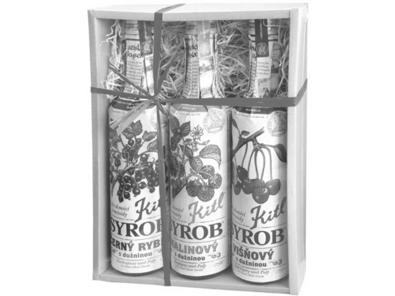 Kitl Dárkové balení Červené ovoce (malina, višeň, černý rybíz) 3 x 500 ml