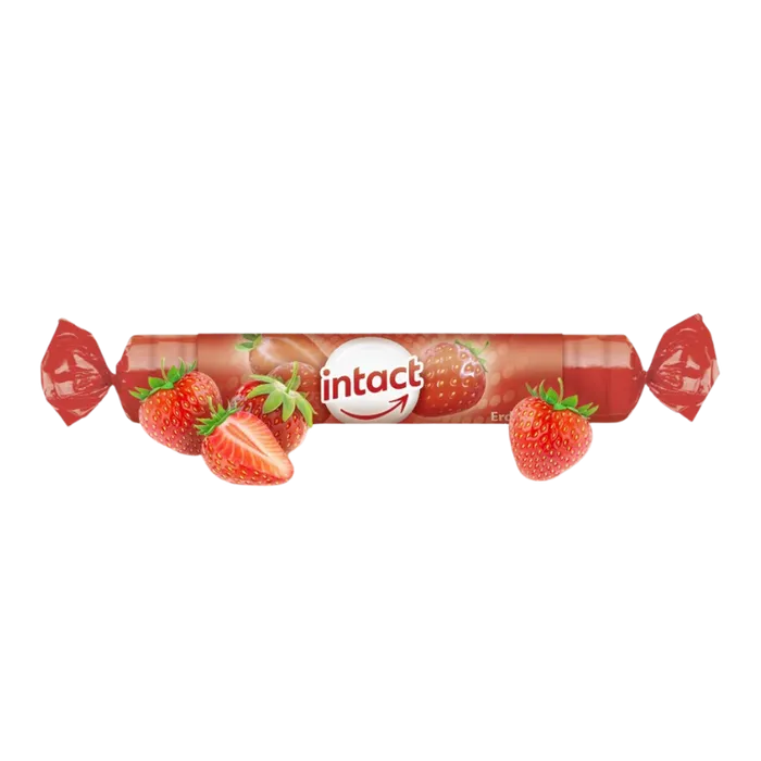 Intact Hroznový cukr s vitaminem C jahoda 40 g