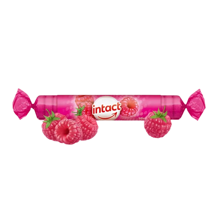 Intact Hroznový cukr s vitaminem C malina 40 g