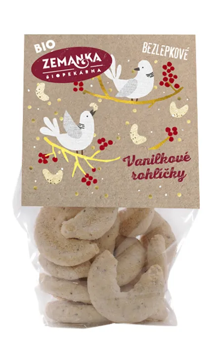 Biopekárna Zemanka bezlepkové vanilkové rohlíčky 100g