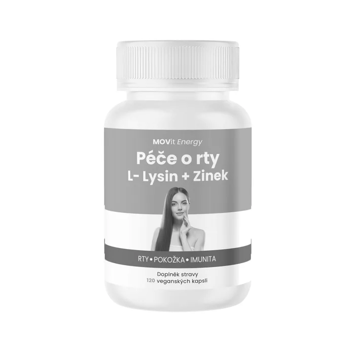 MOVit Péče o rty L-Lysin + Zinek 120 veganských kapslí