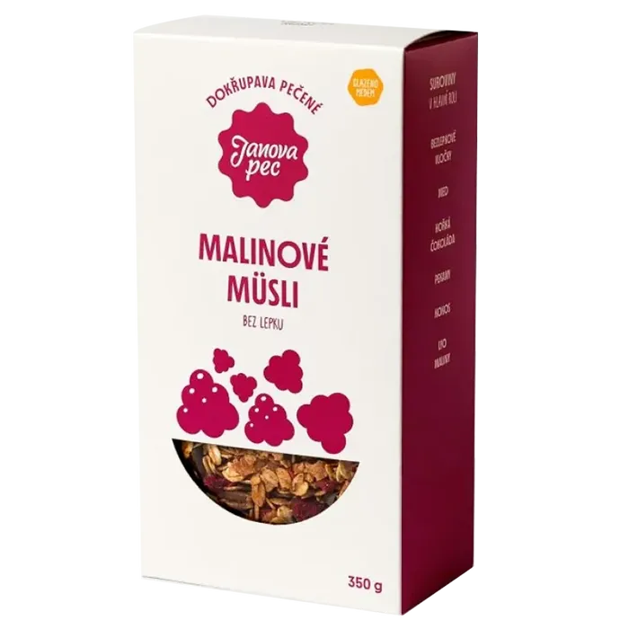 Janova pec Müsli pečené malinové bez lepku 350g