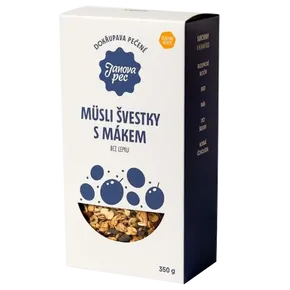 Janova pec Müsli pečené švestkové s mákem bez lepku 350g