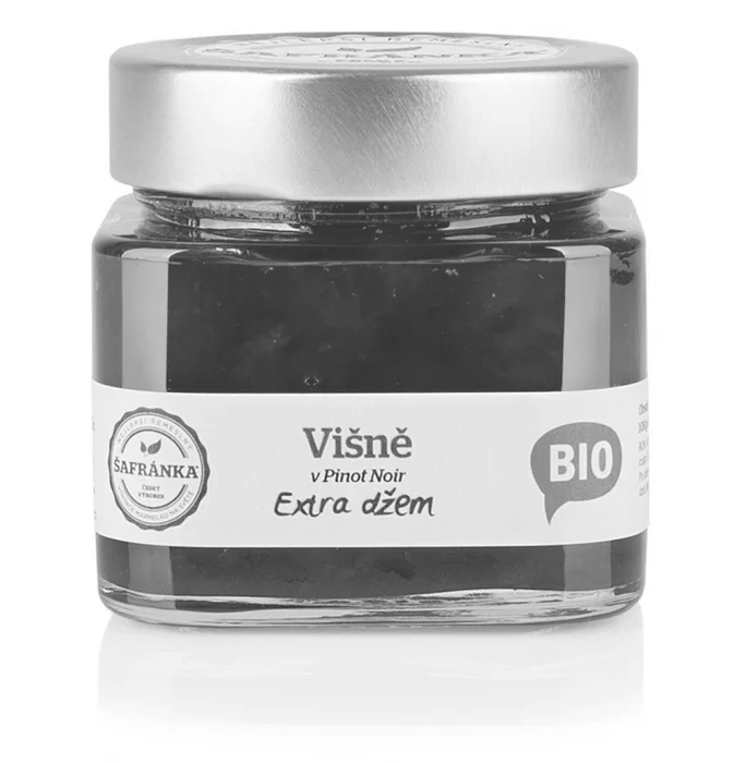 Šafránka Višňový extra džem s Pinot Noir 270g Bio